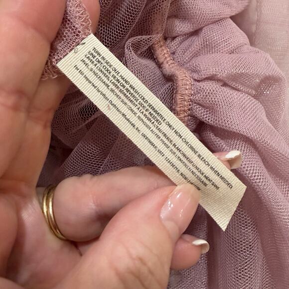 Free People Intimately Push Send Mini Slip Tutu Tulle Dress in Mauve Coquette - Picture 6 of 7